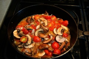 tomato mushroom skillet