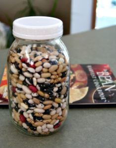 beans in jar